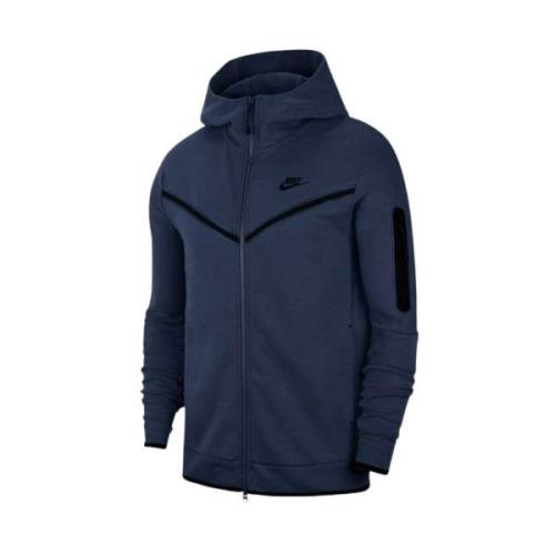 Navy Blue Tech Fleece Hættetrøje