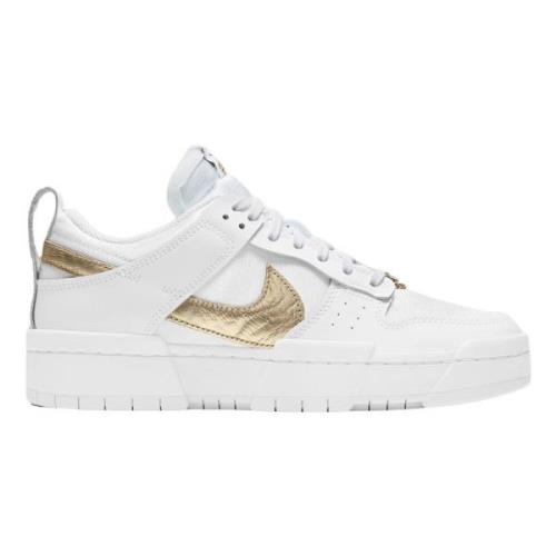 Begrænset udgave Hvid Metallic Guld Sneakers