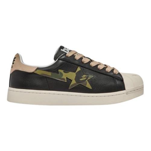 Premium Sort Beige Skull Sta Sneakers