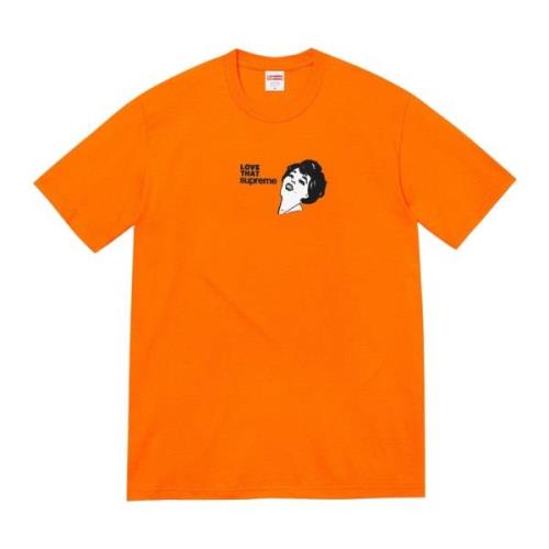 Klassisk Kærlighed Tee Orange Grafisk Bomuld