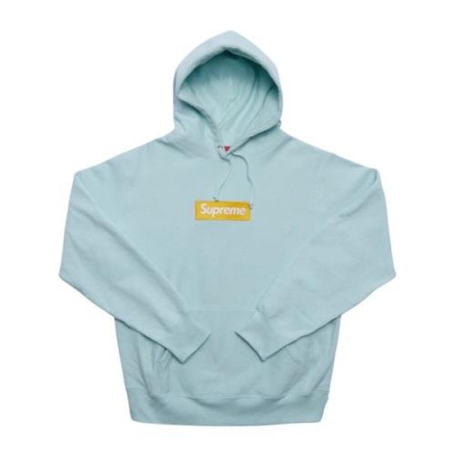 Ice Blue Box Logo Hoodie Begrænset Oplag