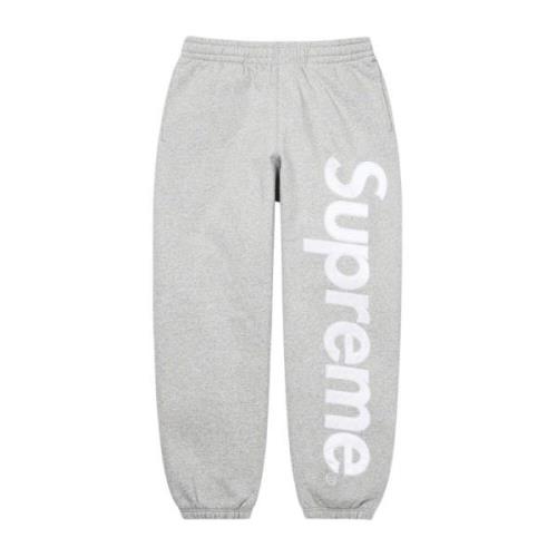 Satin Appliqué Sweatpant Heather Grey