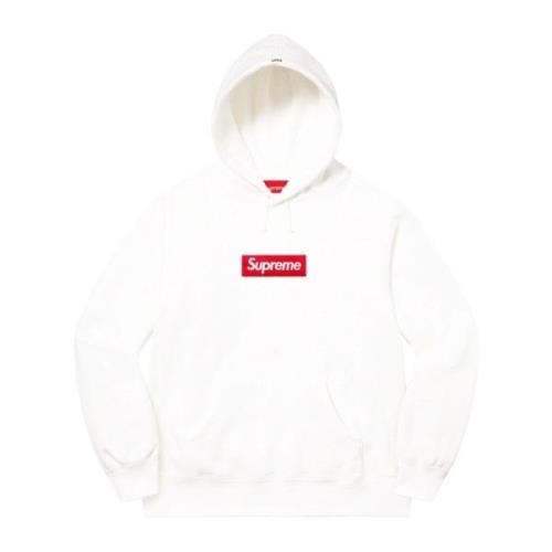 Begrænset udgave Box Logo hættetrøje hvid