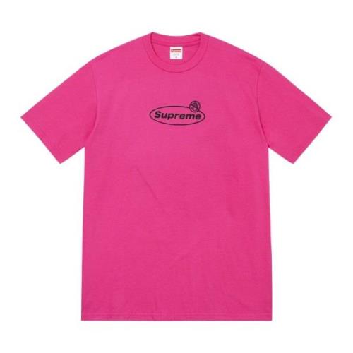 Advarsel Tee Magenta Klassisk Bomuld T-shirt