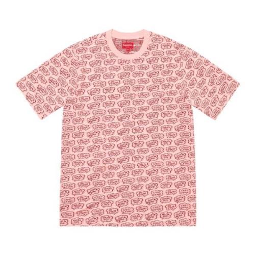 Word Bubble Jacquard Top Peach