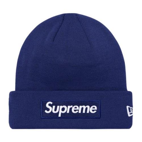 Begrænset udgave Box Logo Beanie Vasket Navy