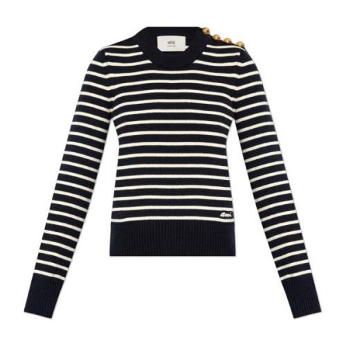 Stribet mønster sweater