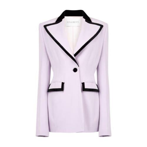 Lilla Tuxedo Detalje Blazer