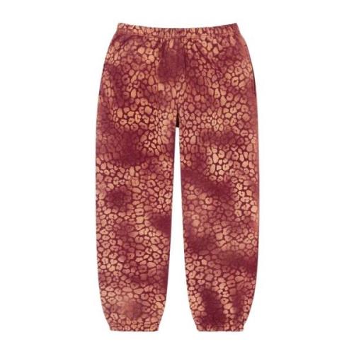 Bleached Leopard Sweatpant Cardinal