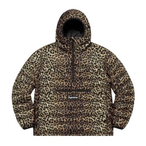 Leopard Micro Down Hooded Pullover