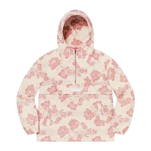 Blomstret Tapestry Anorak Lyserød