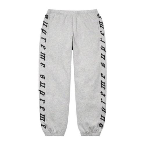 Hævet broderi Sweatpant Heather Grey