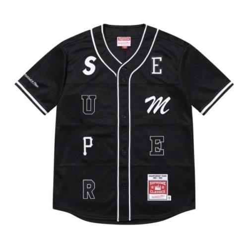 Patchwork Baseball Jersey Sort Begrænset Oplag