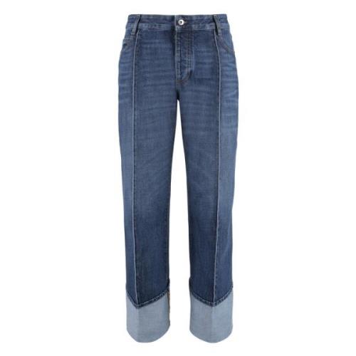 Cropped Jeans med opsmøgede ankler