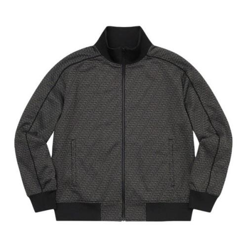 Sort Jacquard Logo Track Jacket