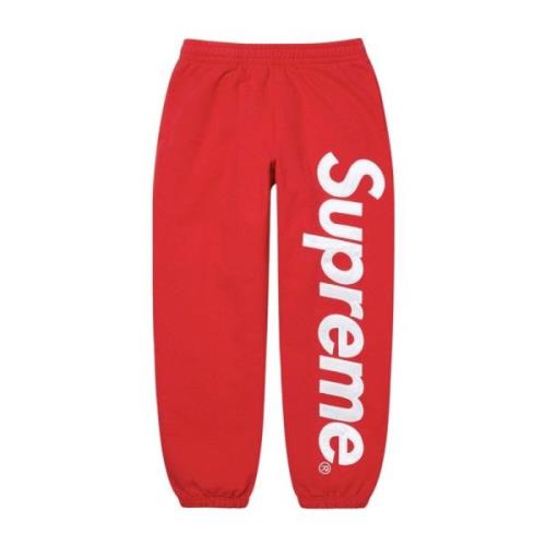 Rød Satin Appliqué Sweatpant Begrænset Oplag