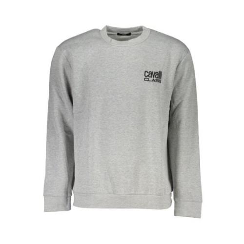 Grå broderet sweatshirt