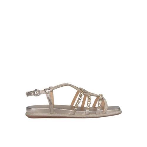 Glitrende spænde sandal