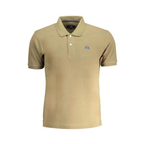 Grøn Bomuld Polo Shirt Broderet Logo