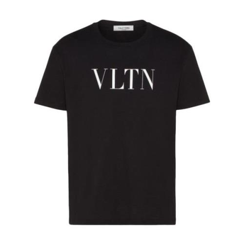 Sort VLTN Print Bomuld T-shirt