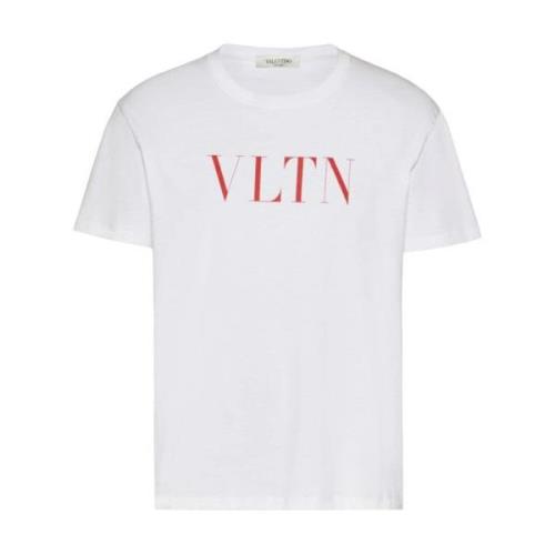 Hvid VLTN T-shirt med rød tryk