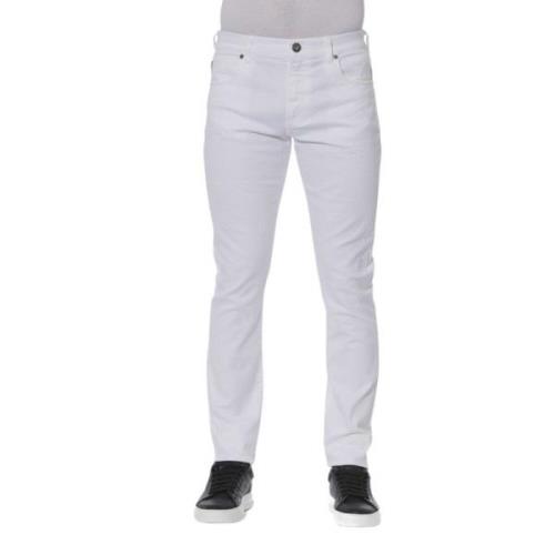 Elegant hvid bomuldsblandingsjeans