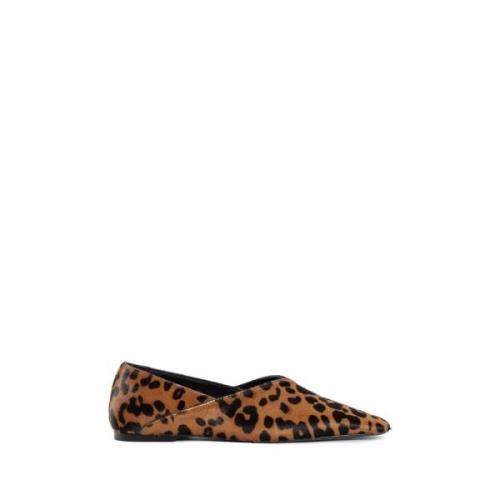 Leopard Print Blokhæl Sko