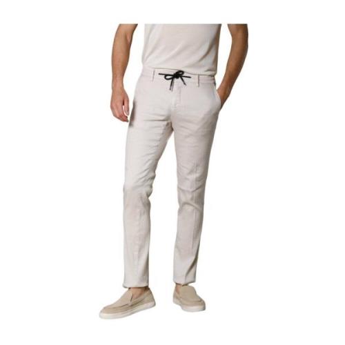 Slim Fit Linned Bomuld Jogger Bukser