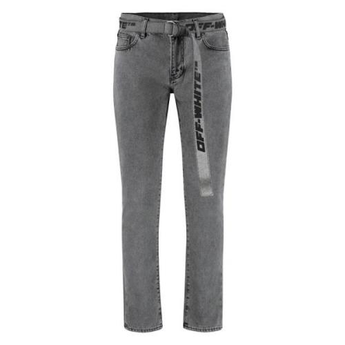 Skinny Jeans med Logo Print