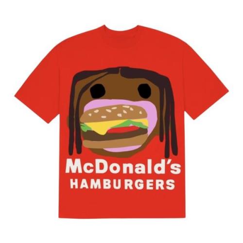 Travis Scott Burger Mouth Tee Rød