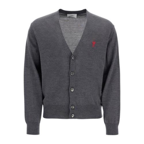 V-hals ekstra fin merinould cardigan