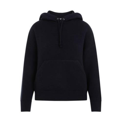 Blå Cashmere Hættetrøje Dame Sweatshirt