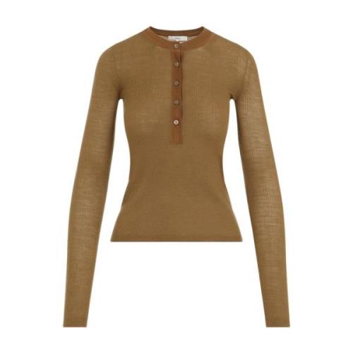 Brun Uld Pullover Sweater