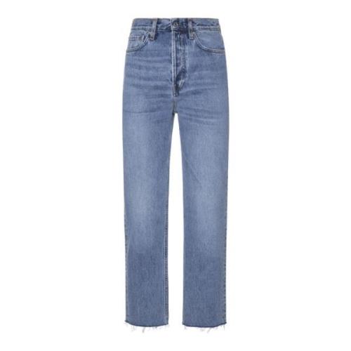 Lys Blå Denim Straight Leg Jeans