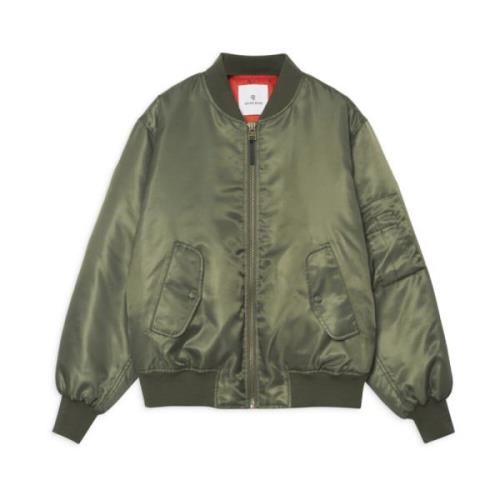 Army Green Leon Bomber Jakke