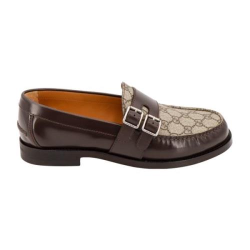 Brune Loafer Sko med Dobbelt Stropper