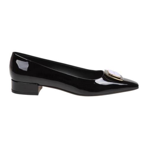 Sort Patent Læder Ballerina Pumps