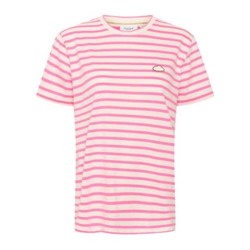 Stribet T-shirt Chateau Rose