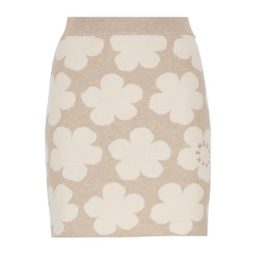 Beige Uld Bomuld Nederdel Hana Dots