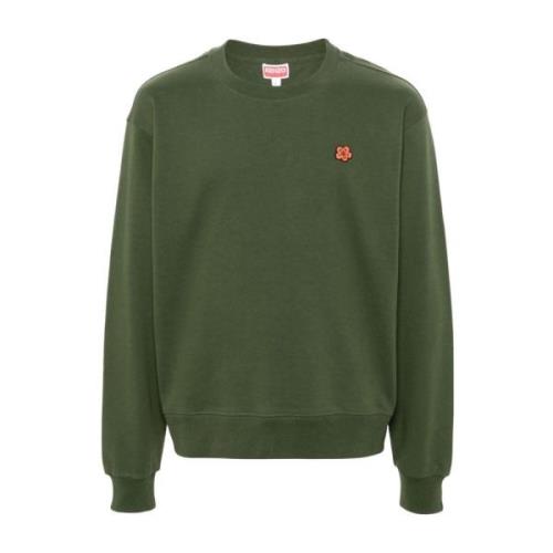 Grøn Blomst Broderet Sweater