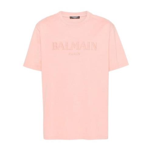 Laks Pink Logo Broderet Jersey Tee