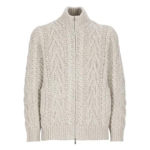 Ivory Uld Kashmir Cardigan Fletmønster