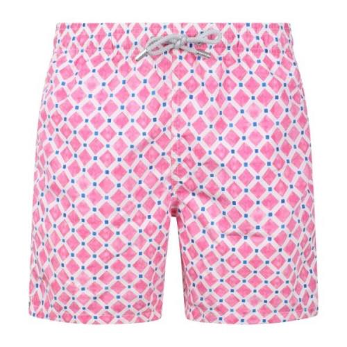 Geometrisk Maling Print Badeshorts