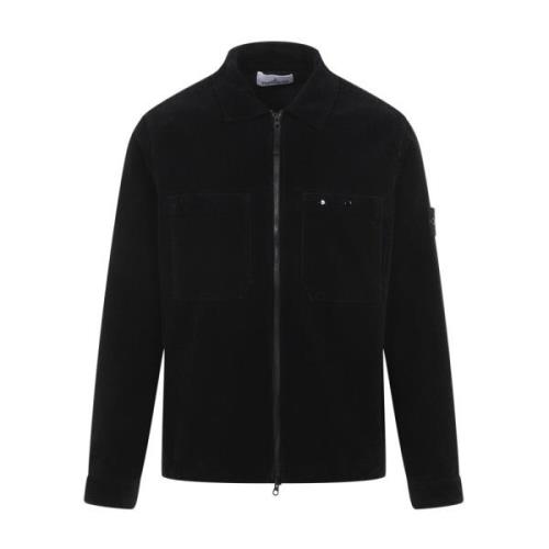 Blå Bomuld Overshirt Jakke AW24