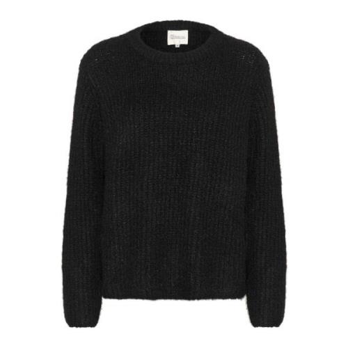 Sort Strik Pullover Sweater