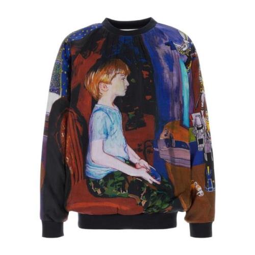 Organza Print Sweatshirt