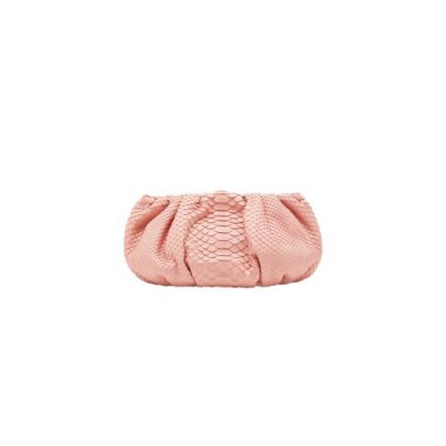 Mini Pink Python Clutch Taske