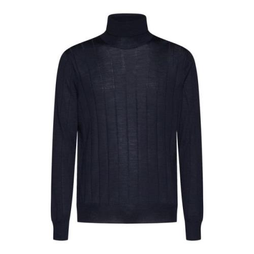 Midnight Blue Roll-Neck Sweater