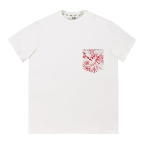 Floral Lomme T-shirt i flødefarve