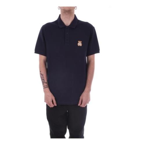 Blå Polo Shirt med knaplukning